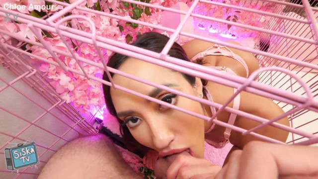 Chloe Amour - Caged Slave BabeGet Fucked by Nade Nasty