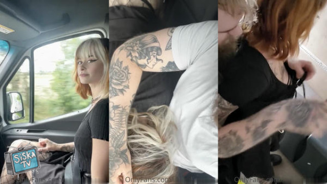 SallyDinosaur - Cute Hitchhiking Girl SallyDinosaur Fucked In The Back of Stranger