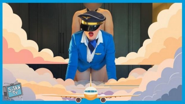 Lexa - Sexy Stewardess betrapt Onderbroekenpiloot