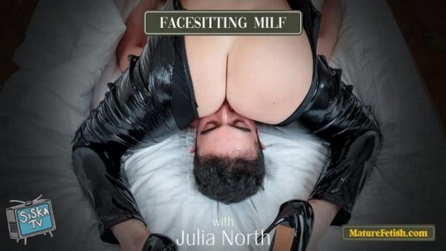 Julia North - Julia North loves to rub her milf pussy during facefucking sex