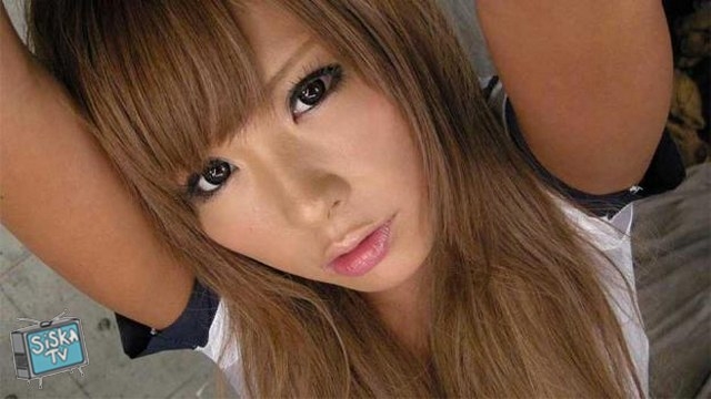 Tsubasa Miyashita - Tsubasa Miyashita in her costume plays with five men in an orgy