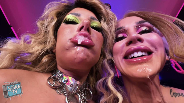 Kitana Montana, Sarah Jessie - Big Titty Cyber Fuck Doll Nasty Sloppy Spitting POV 3 Way