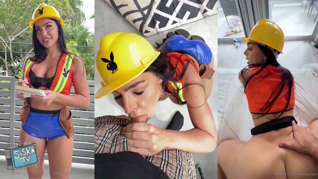 Emily Rinaudo - Sexy Construction Worker Loves Cumshot