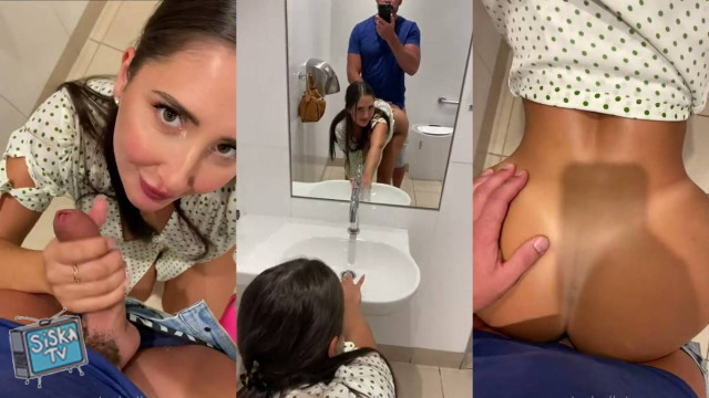 Isabelle Eleanore - NEW PPV Blowjob And Doggy Fuck In Public Restroom