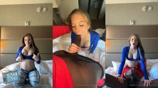 Snowmarie69 - Nude Pregnant BBC Creampie Video Leaked