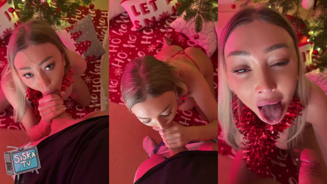 Frances Bentley - 12 Days of Christmas Day 7 Blowjob Milking Cum In Mouth
