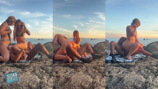 Princess Polly - Crazy Public Beach Threesome With Troy Francisco