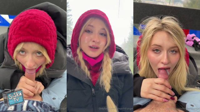 Lena Polanski - NEW PPV Sucking The Cum Out In The Cable Car