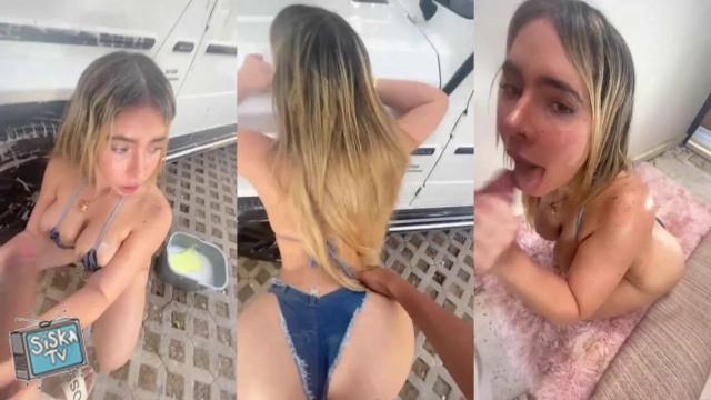Vanessa Bohorquez - Latina Washes My Car For Sex