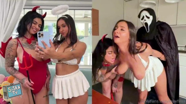 Azzy Star, Hailey Rose - Stalked And Fucked on Halloween
