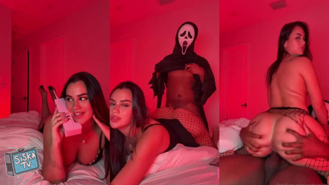 Jadeteen - Slut in Fishnets Railed by Ghostface on Halloween
