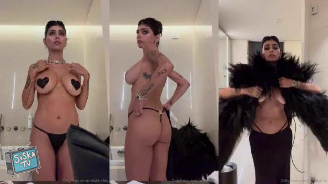 Mia Khalifa - Getting Ready For Haloween Party