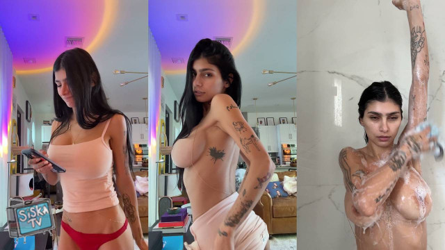 Mia Khalifa - Dancing In Sexy Top And Getting Naked Before Shower NEW PPV