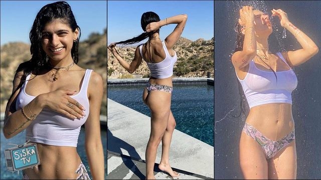 Mia Khalifa - No Pasties. Wet. Uncensored Outside Shower