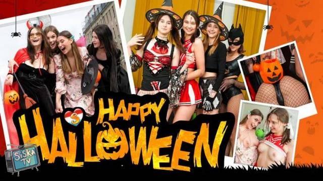 Jane White, Virgin Butterfly, Elise Moon, Olivia Trunk, Sadistka Hub, Funky Town, Milka Wey - Happy Halloween Lesbian Edition