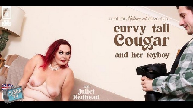 Juliet Redhead - Toyboy doggystyle fucking tall, curvy and big ass cougar Juliet Redhead at her home