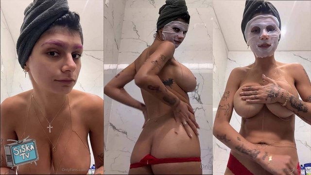 Mia Khalifa - Brand NEW Full Naked Pampering Her Hot Body And Big Boobs