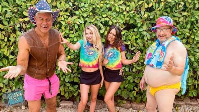 Riley Star, Laya Rae - Crazy Cowboy Threesome w Petite Babes w Little Hairy Pussies Riley Star and Laya Rae