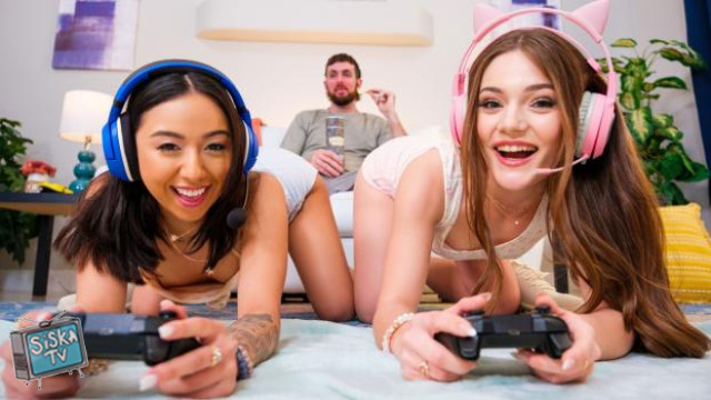 Juniper Ren, Liora Vane - Two Slutty Pussies, One Girthy Cock - BrazzersExxtra